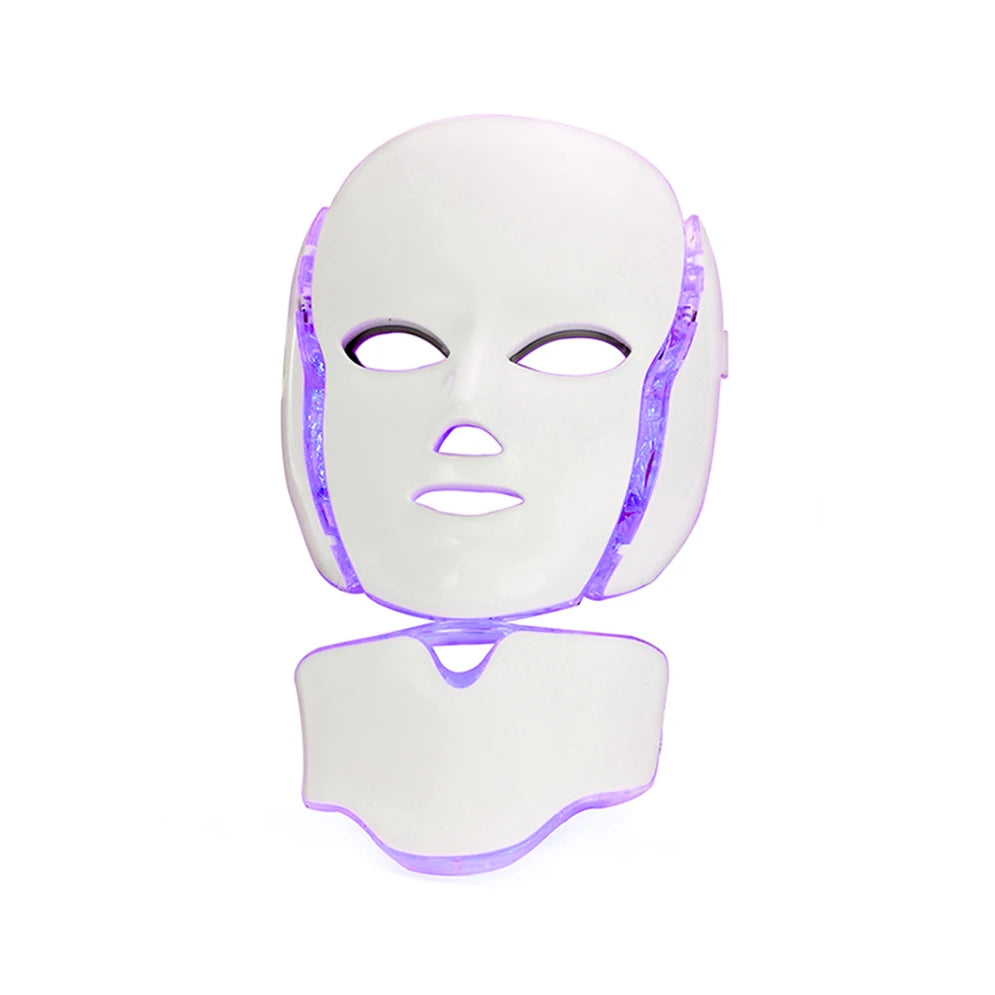 OEM Home Beauty Face Neck Led Mask Device Skin Care Treatment Photon PDT Light Therapy 7 Colors LED Facial Masker