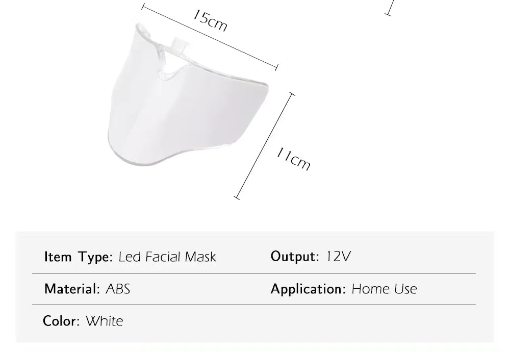 OEM Home Beauty Face Neck Led Mask Device Skin Care Treatment Photon PDT Light Therapy 7 Colors LED Facial Masker